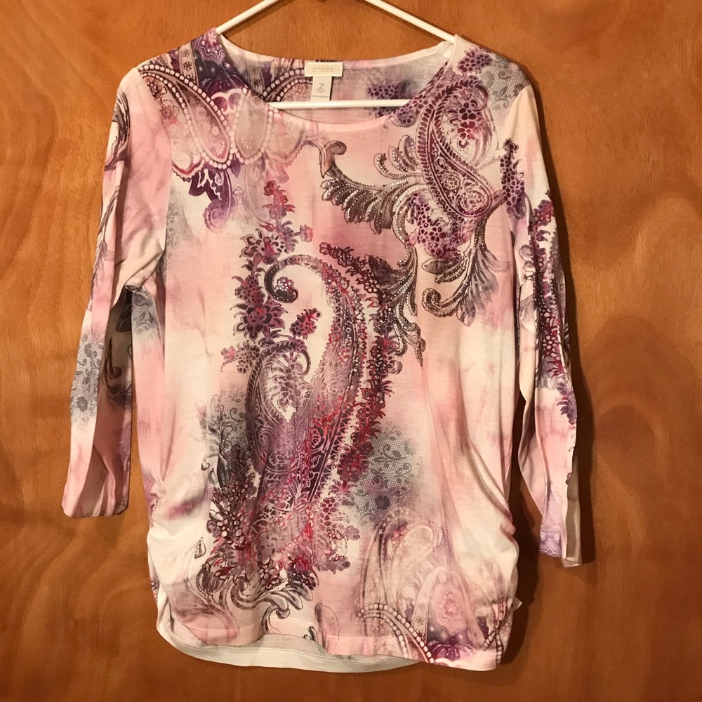 Like new paisley bling top